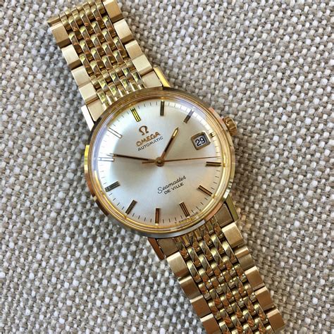 omega seamaster de ville automatic gold|omega de ville vintage gold.